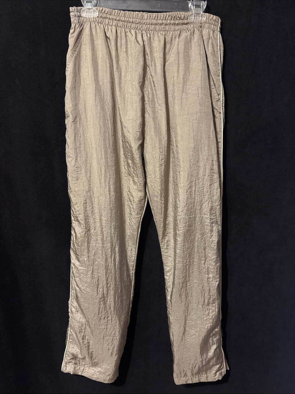 Cabin Creek Light Taupe Track Pants with Elastic Waist